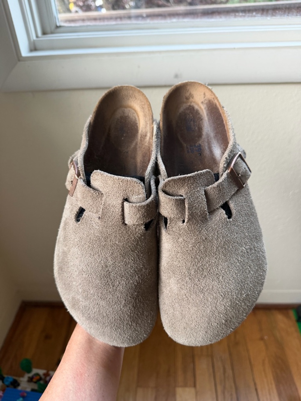 Birkenstock Taupe Boston Clogs - Picture 2 of 7